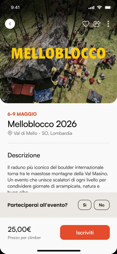 Official event page: Melloblocco 2026