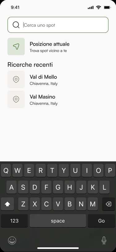 Search with recent places